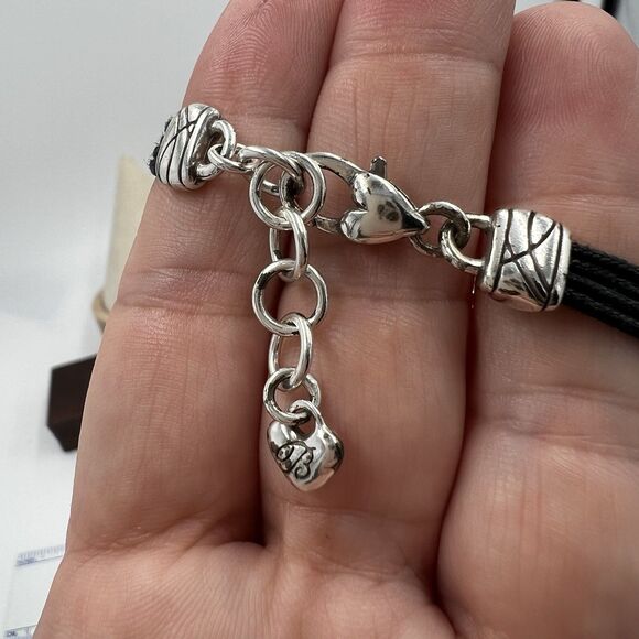 Brighton Two Tone Heart Bracelet Silver And  Gold Love Adjustable Style Charming - Picture 5 of 9